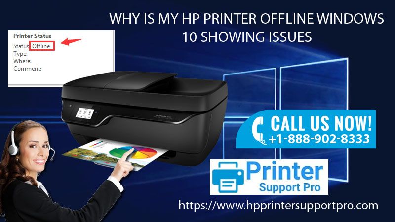 Why Is My HP Printer Offline Windows 10 Showing Issues?